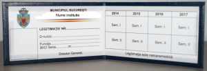 Model legitimatie de serviciu cartonata personalizata Model legitimatie de serviciu cartonata personalizata, legitimatii de serviciu personalizate interior