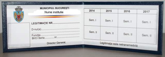 Legitimatii de serviciu cartonate simple si personalizate