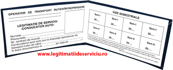 Legitimatie sofer auto agreata ARR